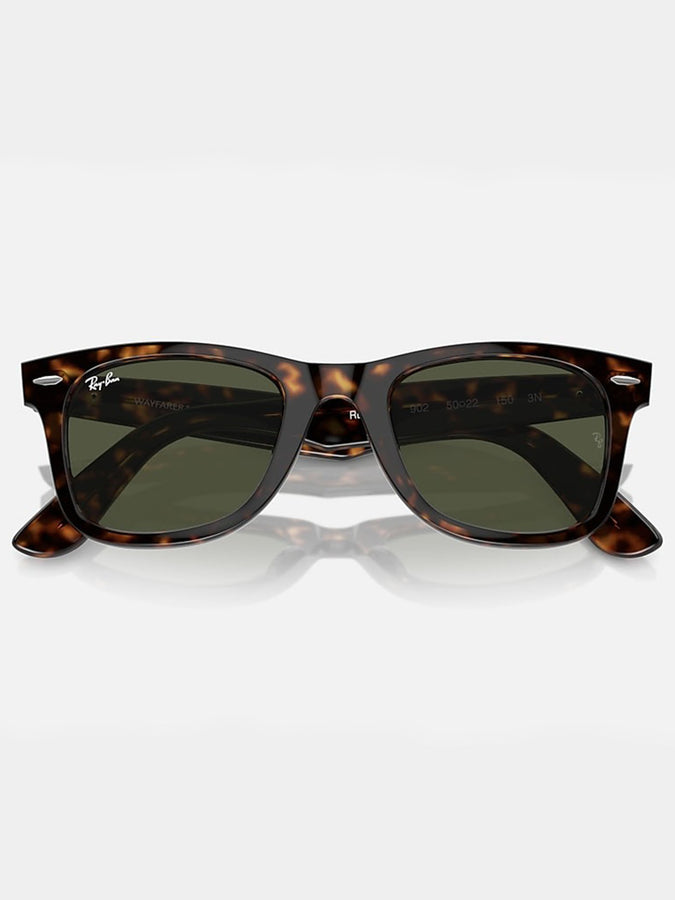 Ray Ban 2024 Wayfarer Tortoise/Green Classic G-15 Sunglasses | TORTOISE/GREEN