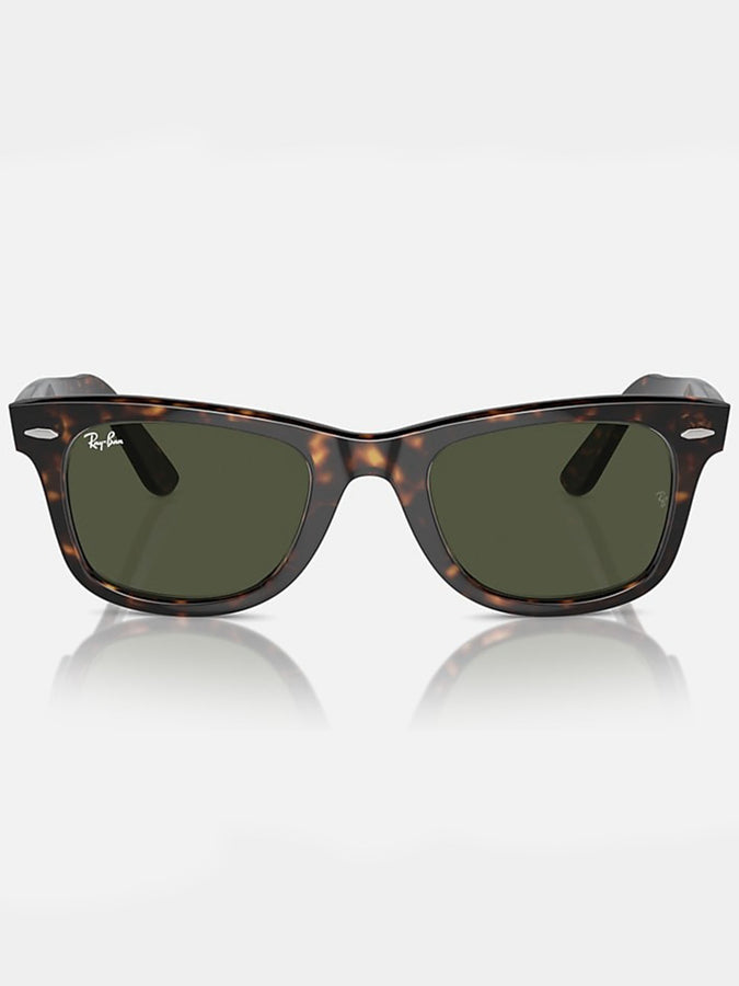 Ray Ban 2024 Wayfarer Tortoise/Green Classic G-15 Sunglasses | TORTOISE/GREEN