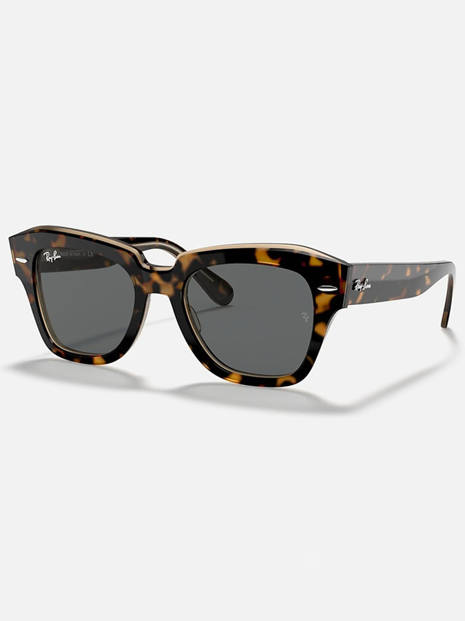 Ray Ban 2024 State Street Havana On Transparent Brown/ Grey Classic Sunglasses |  HAVNA ON TRNSPRNT BRN/GRY