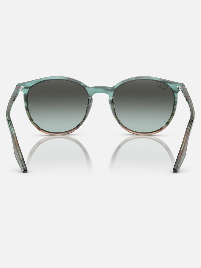 Ray-Ban 0RB2204 Striped Blue Green/Blue Vintage Sunglasses | STRIPD BLUE GREEN/BLUE VINTAGE