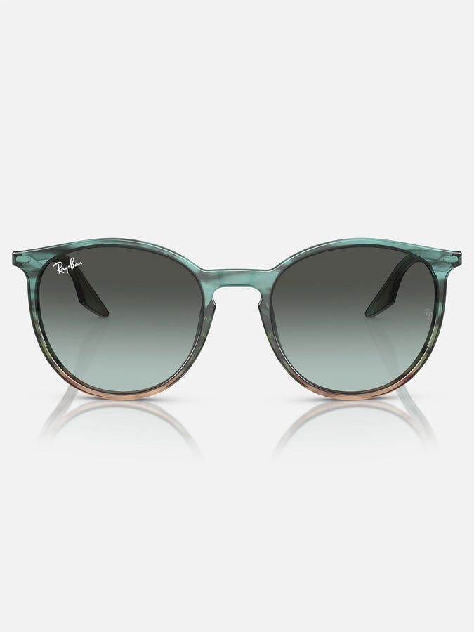 Ray-Ban 0RB2204 Striped Blue Green/Blue Vintage Sunglasses | STRIPD BLUE GREEN/BLUE VINTAGE