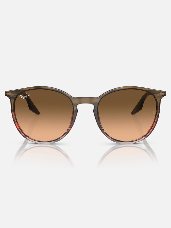 Ray-Ban ORB2204 Striped Brown Red/Pink Black Sunglasses | STRIPED BROWN RED/PINK BLACK