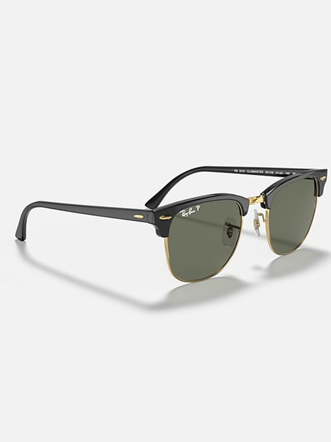 Ray Ban Clubmaster Black On Gold/Green G-15 Sunglasses | BLACK ON GOLD/G-15 GREEN