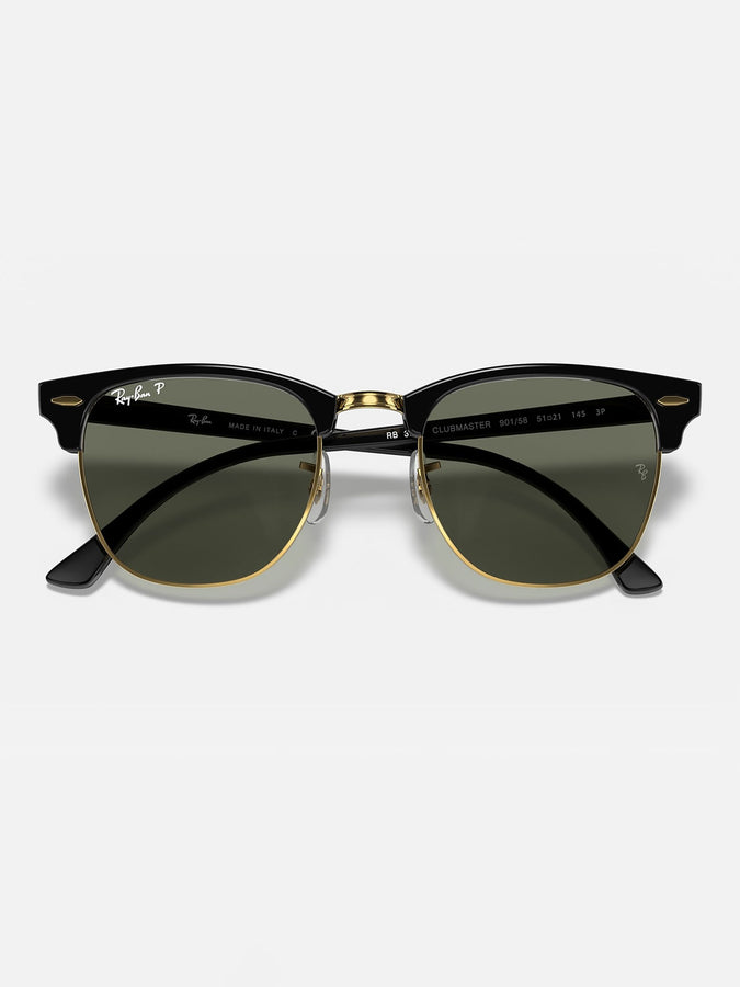Ray-Ban Clubmaster Black On Gold/G-15 Green Sunglasses | BLACK ON GOLD/G-15 GREEN