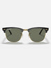 Ray Ban Clubmaster Black On Gold/Green G-15 Sunglasses