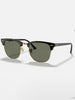 Ray-Ban Clubmaster Black On Gold/G-15 Green Sunglasses
