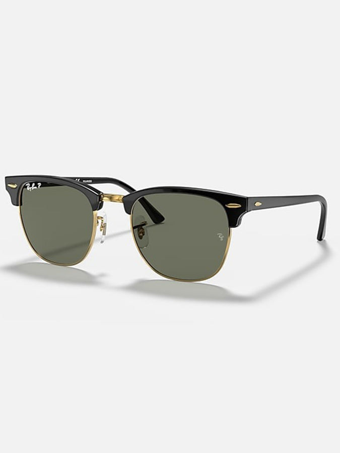 Ray Ban Clubmaster Black On Gold/Green G-15 Sunglasses | BLACK ON GOLD/G-15 GREEN