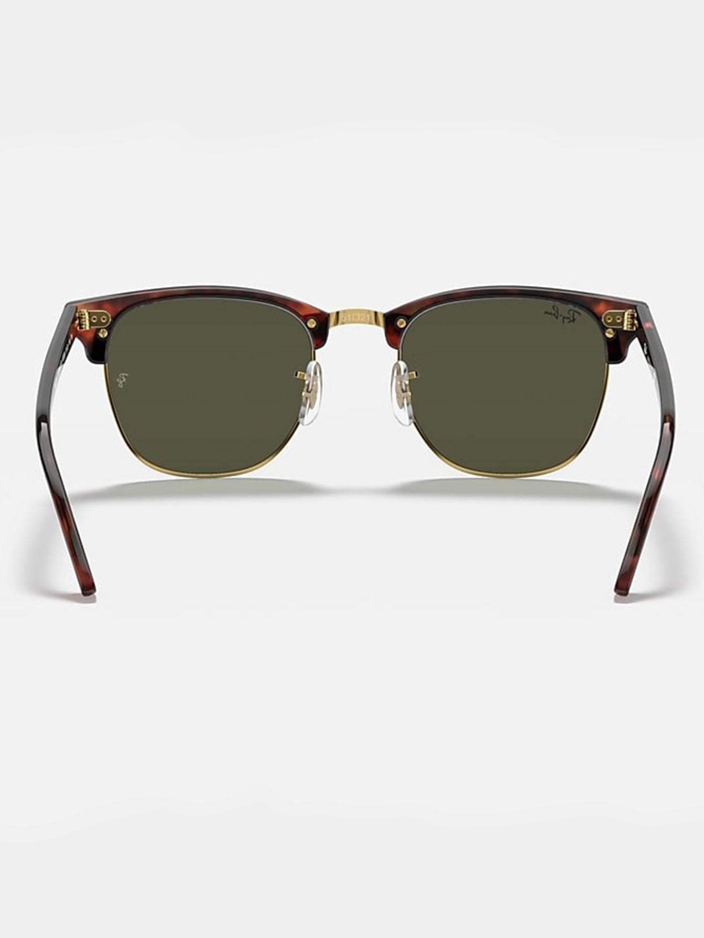 Ray Ban 2024 Clubmaster Tortoise On Gold/Green Classic G-15 Sunglasses