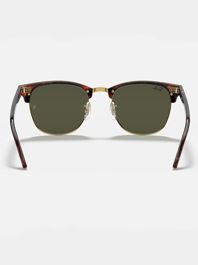 Ray Ban 2024 Clubmaster Tortoise On Gold/Green Classic G-15 Sunglasses | TORTOISE ON GOLD/GREEN