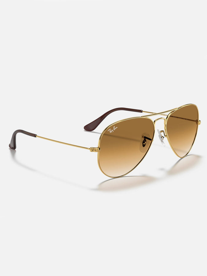 Ray-Ban 0RB3025 Aviator Gold Arista/ Light Brown Sunglasses | ARISTA GOLD/LIGHT BROWN