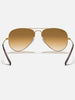 Ray-Ban 0RB3025 Aviator Gold Arista/ Light Brown Sunglasses