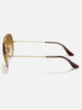Ray-Ban 0RB3025 Aviator Gold Arista/ Light Brown Sunglasses