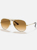 Ray-Ban 0RB3025 Aviator Gold Arista/ Light Brown Sunglasses