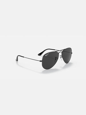 Ray Ban Aviator Total Black Polished Black/Black Sunglasses
