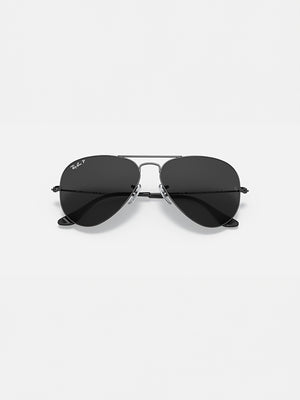 Ray Ban Aviator Total Black Polished Black/Black Sunglasses