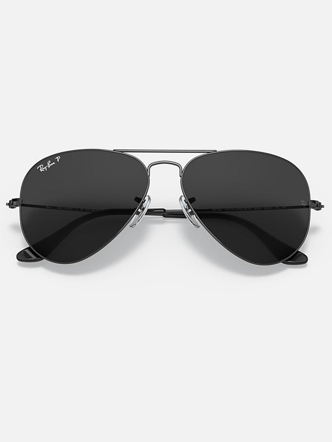 Ray Ban 2024 Aviator Total Black/Black Classic Sunglasses | BLACK/BLACK