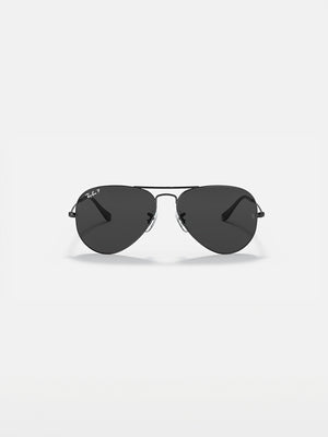 Ray Ban Aviator Total Black Polished Black/Black Sunglasses