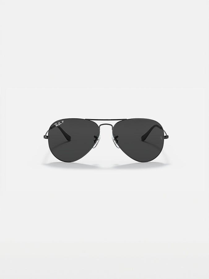 Ray Ban Aviator Total Black Polished Black/Black Sunglasses | POLISHED BLACK/BLACK