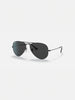 Ray Ban Aviator Total Black Polished Black/Black Sunglasses