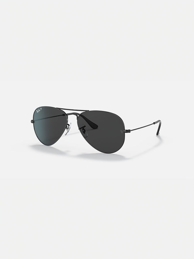 Ray Ban Aviator Total Black Polished Black/Black Sunglasses | POLISHED BLACK/BLACK