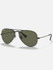 Ray-Ban 0RB3025 Aviator Black/G-15 Green Sunglasses