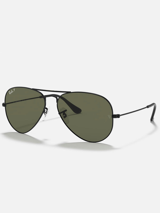 Ray-Ban 0RB3025 Aviator Black/G-15 Green Sunglasses | BLACK/G-15 GREEN