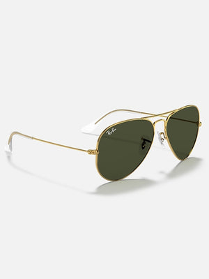 Ray Ban 2024 Aviator Large Metal Gold/Green Classic G-15 Sunglasses