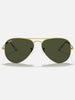 Ray Ban 2024 Aviator Large Metal Gold/Green Classic G-15 Sunglasses