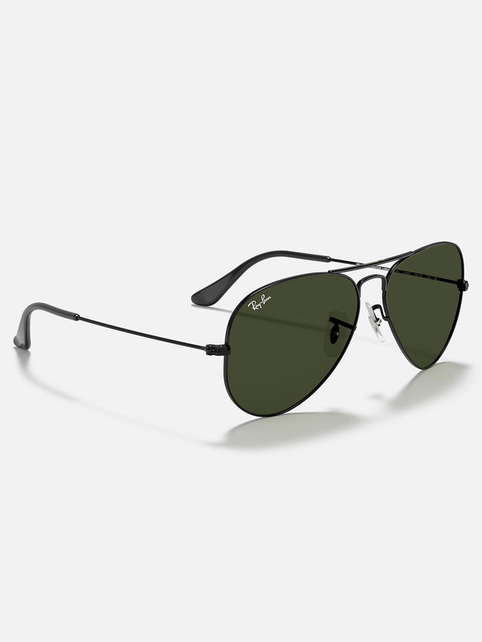 Ray-Ban 0RB3025 Aviator Black/G-15 Green Sunglasses | BLACK/G-15 GREEN
