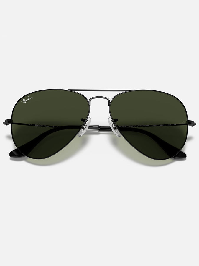 Ray-Ban 0RB3025 Aviator Black/G-15 Green Sunglasses | BLACK/G-15 GREEN