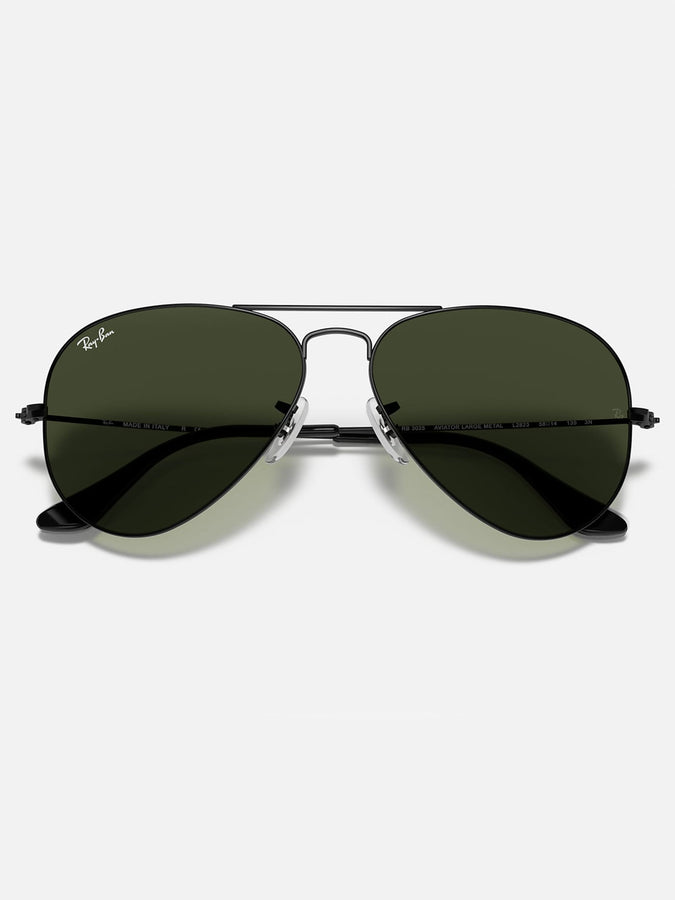 Ray-Ban 0RB3025 Aviator Black/G-15 Green Sunglasses | BLACK/G-15 GREEN