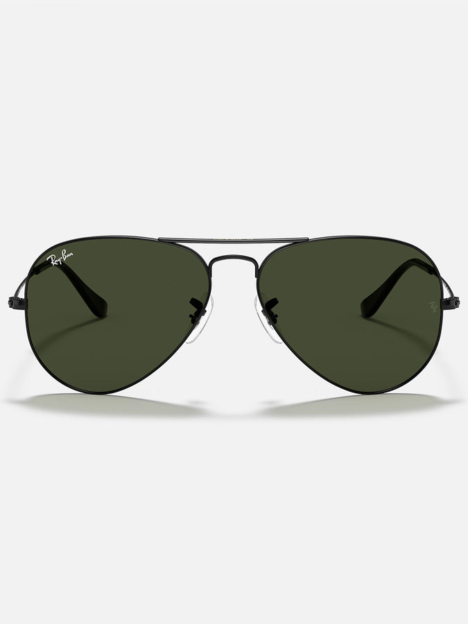 Ray-Ban 0RB3025 Aviator Black/G-15 Green Sunglasses | BLACK/G-15 GREEN