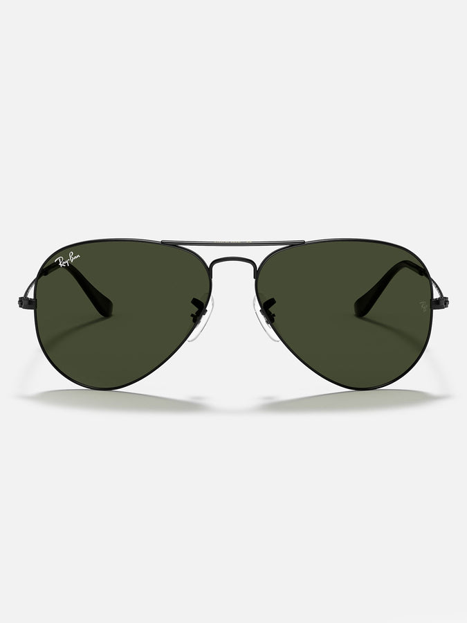 Ray-Ban 0RB3025 Aviator Black/G-15 Green Sunglasses | BLACK/G-15 GREEN