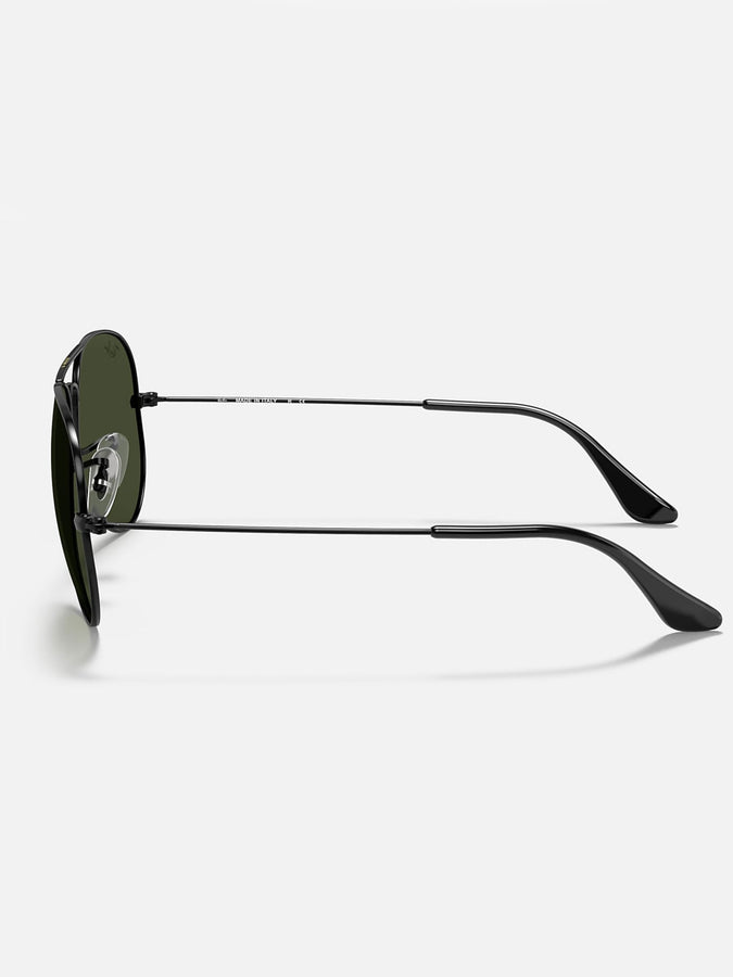 Ray-Ban 0RB3025 Aviator Black/G-15 Green Sunglasses | BLACK/G-15 GREEN