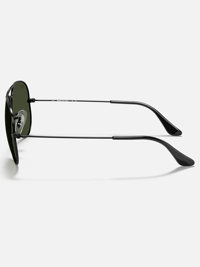 Ray-Ban 0RB3025 Aviator Black/G-15 Green Sunglasses | BLACK/G-15 GREEN