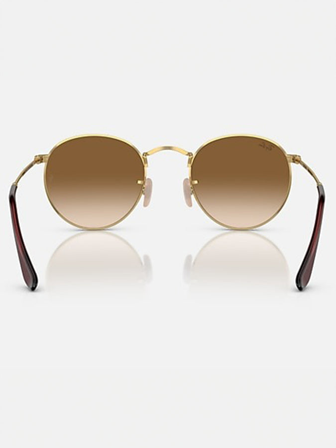 Ray Ban Round Metal Flat Arista Gold/Brown Sunglasses | ARISTA GOLD/BROWN