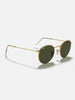 Ray-Ban Round Metal Matte Gold/G-15 Green Sunglasses