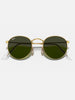 Ray-Ban Round Metal Matte Gold/G-15 Green Sunglasses