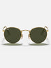 Ray-Ban Round Metal Matte Gold/G-15 Green Sunglasses