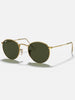 Ray Ban Round Metal Arista Gold/G-15 Green Sunglasses