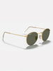 Ray-Ban Round Metal Matte Gold/G-15 Green Sunglasses