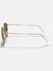 Ray-Ban Round Metal Matte Gold/G-15 Green Sunglasses