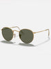 Ray-Ban Round Metal Matte Gold/G-15 Green Sunglasses