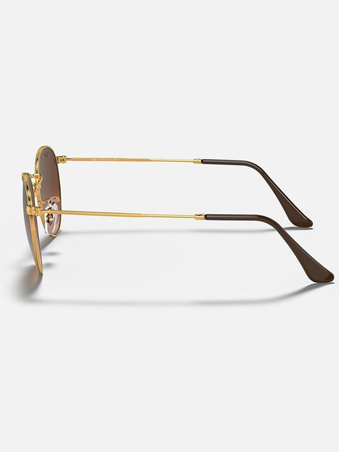 Ray Ban 2024 Round Metal Light Bronze/Brown Gradient Sunglasses | LIGHT BRONZE/BROWN