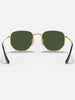 Ray Ban Hexagonal Gold/G-15 Green Sunglasses