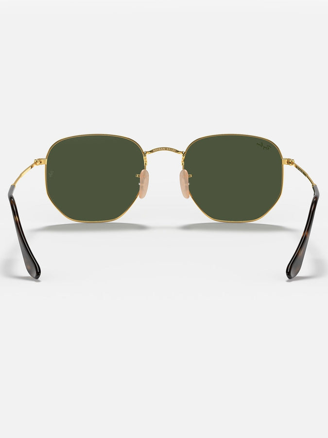 Ray Ban Hexagonal Gold/G-15 Green Sunglasses | GOLD/G-15 GREEN