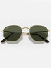 Ray Ban Hexagonal Gold/G-15 Green Sunglasses