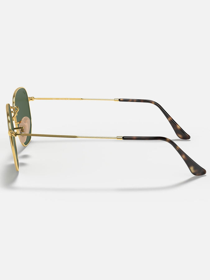 Ray Ban Hexagonal Gold/G-15 Green Sunglasses | GOLD/G-15 GREEN