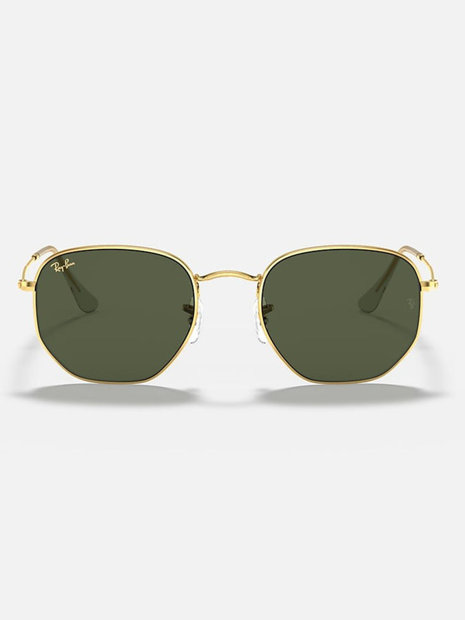 Ray Ban 2024 Hexagonal Gold/Green Classic G-15 Sunglasses | GOLD/GREEN