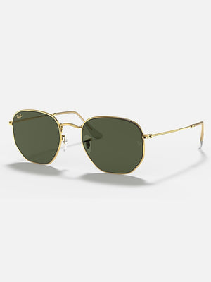 Ray Ban 2024 Hexagonal Gold/Green Classic G-15 Sunglasses